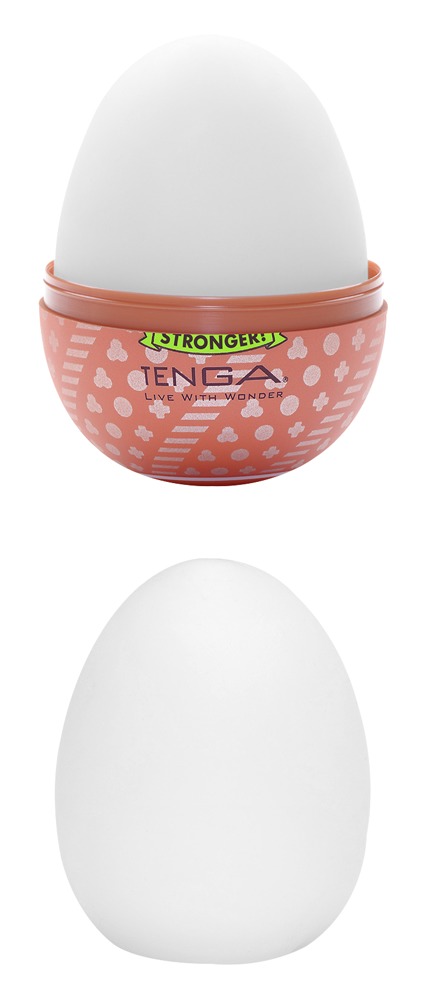 Tenga Egg Stronger «Combo» hard boiled, disposable masturbator with stimulating structure (cloud-shaped ribs)